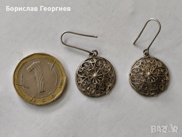 Сребърни обеци филигран , снимка 4 - Обеци - 52084307