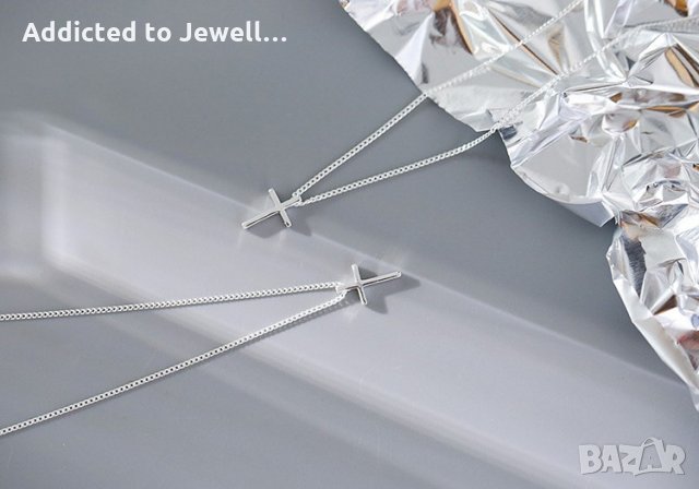 Тотална разпродажба - 50% Сребърно колие (Faith), снимка 2 - Колиета, медальони, синджири - 35408746