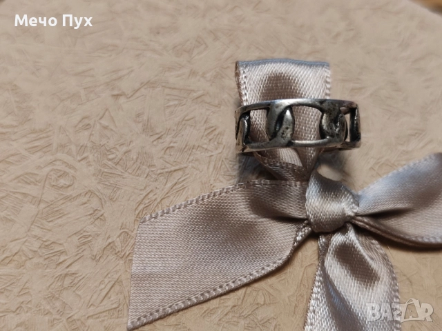 Сребърен пръстен (293), снимка 3 - Пръстени - 52298376