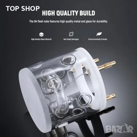 Нова Neewer Q4 студийна флаш светкавица - Крушка 400W, снимка 6 - Друга електроника - 49217204