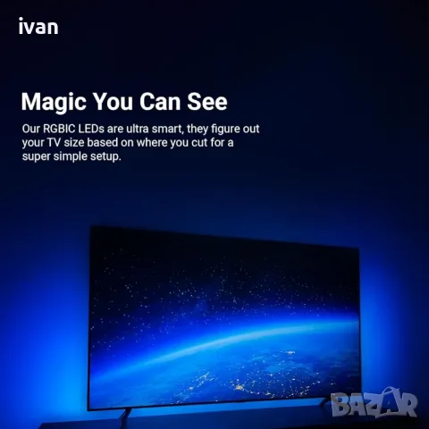 намаление Fancy Sync Box Амбиентно синхронизирано TV осветление HDMI 2.0 (56" To 65"), снимка 9 - Телевизори - 50077063