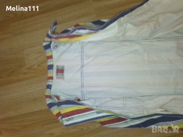 дамски дънков шарен елек