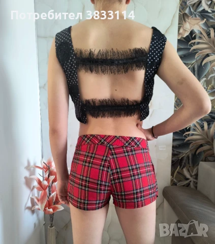 Дамски черен топ - нов, снимка 3 - Корсети, бюстиета, топове - 50754341