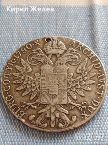 Сребърна монета 1 талер 1780г. Ранен Рестрайк Мария Терезия 13799, снимка 6 - Нумизматика и бонистика - 42930225