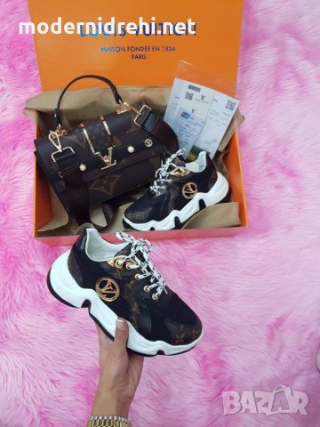 Дамски спортни обувки и чанта Louis Vuitton код 123, снимка 1 - Дамски ежедневни обувки - 28266432