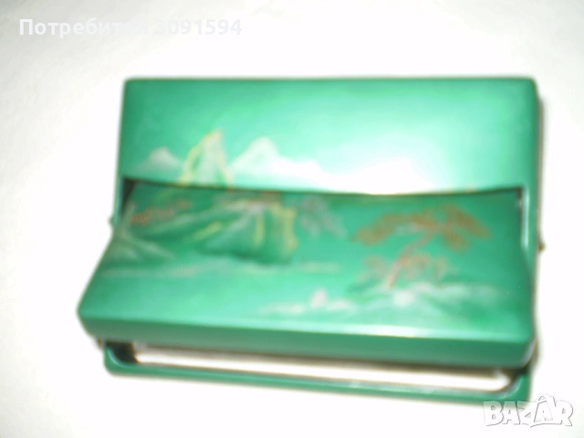  зелена кутия за цигари от Фуджоу, Китай,  от август 1957 г, снимка 7 - Колекции - 53515681