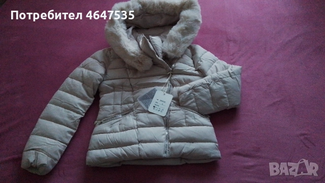 Ново Зимно дамско яке с пухена яка - 65 лв., снимка 6 - Якета - 52367380