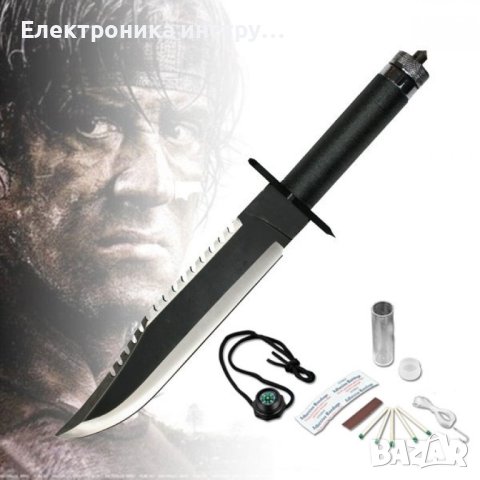 Нож RAMBO Първа кръв част II с комплект за оцеляване, снимка 2 - Ножове - 43156818