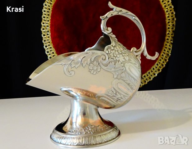 Японска посребрена поставка за бутилка, снимка 8 - Антикварни и старинни предмети - 38394612