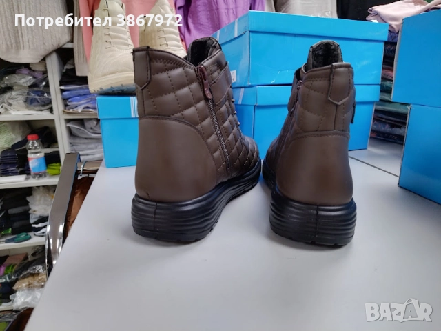 Дамски боти с цип и ластични връзки , снимка 4 - Дамски боти - 52003177