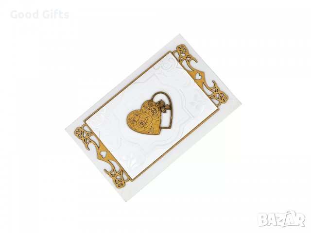 Дървена картичка СЪРЦА, снимка 2 - Сувенири от дърво - 39872557