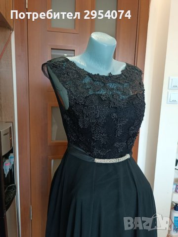 Нова дамска рокля в черно L 125лв, снимка 1 - Рокли - 40188378
