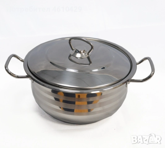 Комплект от три тенджери ИНОКС AREA с турско качество и ТРОЙНО дъно , снимка 4 - Съдове за готвене - 52319788