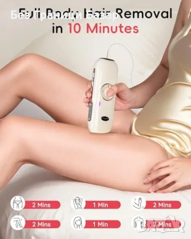 Нов IPL уред за обезкосмяване - бърз, безболезнен и ефективен Епилатор, снимка 5 - Други - 48602974