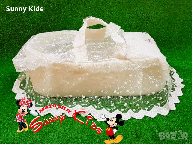 НОВ дантелен кош за новородено бебе, снимка 2 - Други - 27625518