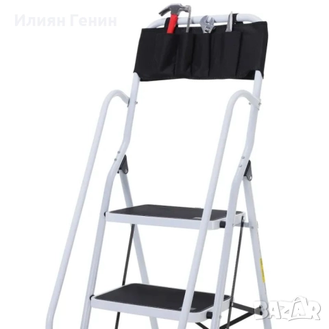 Сгъваема домакинска стълба HOMCOM, снимка 10 - Други стоки за дома - 52033491