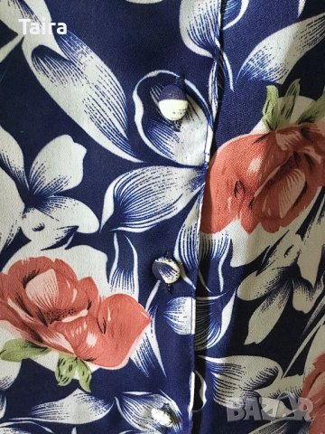 Ефирна риза на цветя с подплънки, снимка 4 - Ризи - 37807325