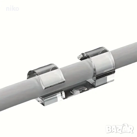 щипки за кабели 20 бр., самозалепващи се, прозрачни, снимка 3 - Други - 51546294