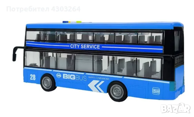 Двуетажен детски автобус, снимка 3 - Коли, камиони, мотори, писти - 48009248