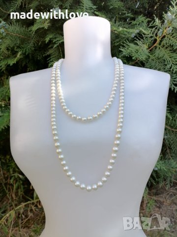 Перлена огърлица дълга, снимка 7 - Колиета, медальони, синджири - 43246094