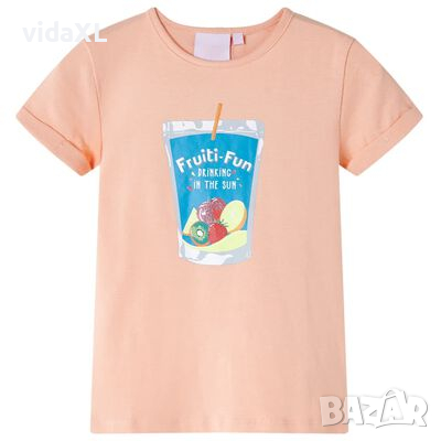 Детска тениска, светлооранжева, 92(SKU:10604, снимка 1 - Детски тениски и потници - 44906059
