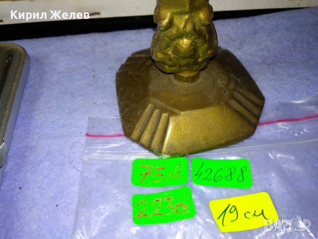 Старо ГОЛЯМО МАСИВНО КРАСИВО БРОНЗОВО НАСТОЛНО РАЗПЯТИЕ КРЪСТ За ДОМА / КОЛЕКЦИЯ 42688, снимка 12 - Декорация за дома - 43827868