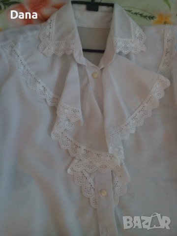 Копринена риза с жабо, снимка 2 - Ризи - 36823048