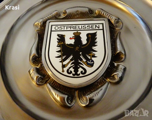 Калаена чиния с орел,корона,жезъл,700 гр., снимка 5 - Пана - 27757727