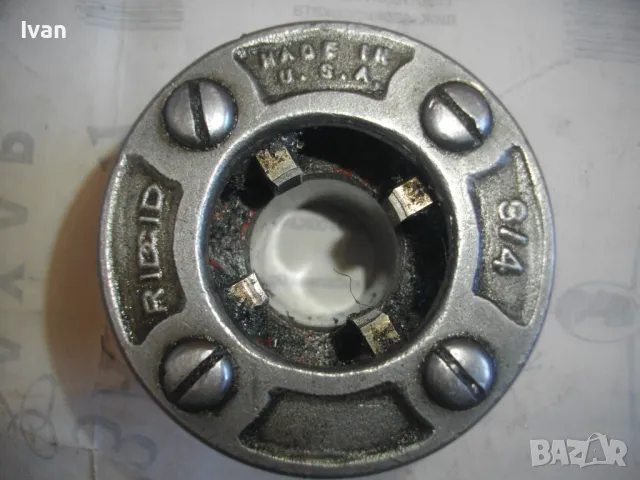 3/4" цол RIDGID Made in USA РЕЗБОНАРЕЗНА ГЛАВА ЗА РЕЗБИ НА СТОМАНЕНИ ТРЪБИ ЗА РЪЧНА ВИНТОНАРЕЗКА 