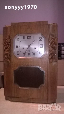 стар дървен часовник-62х43х17см-антика, снимка 6 - Колекции - 26777021