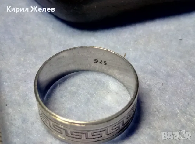 СТИЛНА СРЕБЪРНА ХАЛКА ПРЪСТЕН СРЕБРО 925 с ВЕРСАЧЕ ОРНАМЕНТИКА 47117, снимка 3 - Пръстени - 50072661