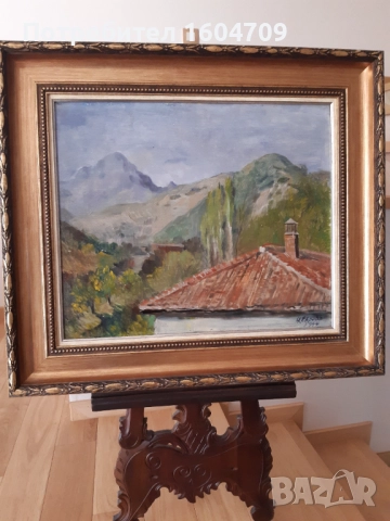 Стара картина 1944г Николай Евров, снимка 3 - Картини - 52068336