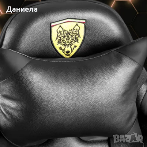 Черен геймърски стол с прибираща се поставка за крака – максимален комфорт при дълги часове игра, снимка 5 - Столове - 53237894