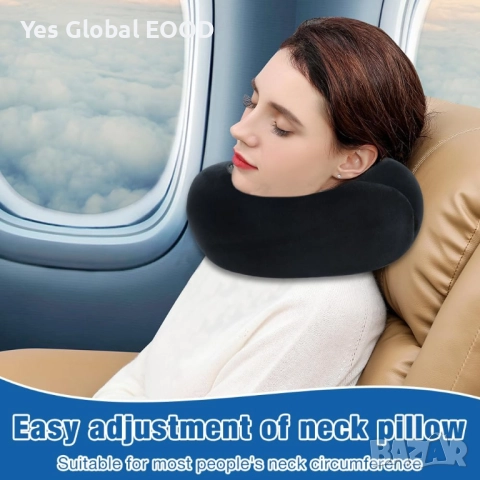 Mineup възглавница за пътуване от мемори пяна за самолет и кола черна, снимка 3 - Други - 52289307