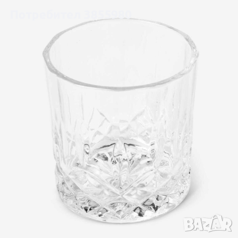 Комплект от деликатно стъкло, 6 чаши и купа за лед с удобни щипки (001), снимка 3 - Сервизи - 44875835