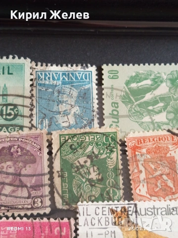 Стари пощенски марки от цял свят смесени БЕЛГИЯ,ДАНИЯ, АМЕРИКА за КОЛЕКЦИЯ 52003, снимка 6 - Филателия - 53198255