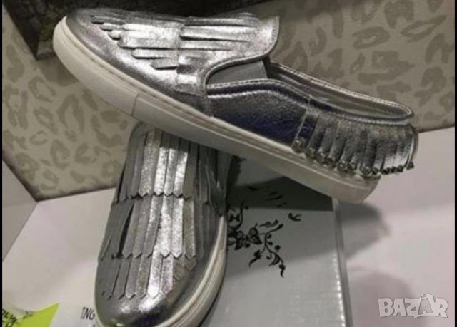 Нови сребърни обувки 39 номер, снимка 3 - Дамски обувки на ток - 37823462