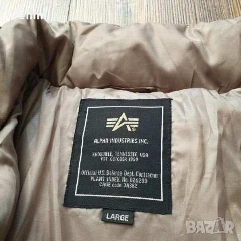 Страхотно мъжко пухено яке ALPHA INDUSTRIES размер L , пух и пера , снимка 9 - Якета - 38517673