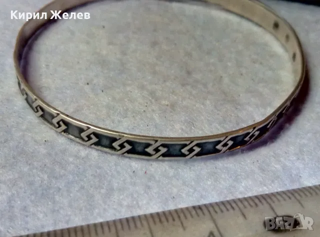 АВТОРСКА ИЗИСКАНА СТИЛНО РЕТРО АРТ ОРНАМЕНТИРАНА СРЕБЪРНА ГРИВНА СРЕБРО 925 с 3 МАРКИРОВКИ 48952, снимка 4 - Антикварни и старинни предмети - 48493388