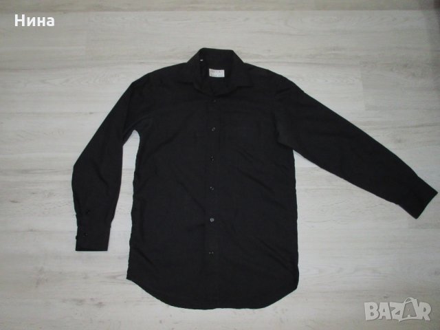 Черна маркова риза Andrews, снимка 1 - Ризи - 29043323