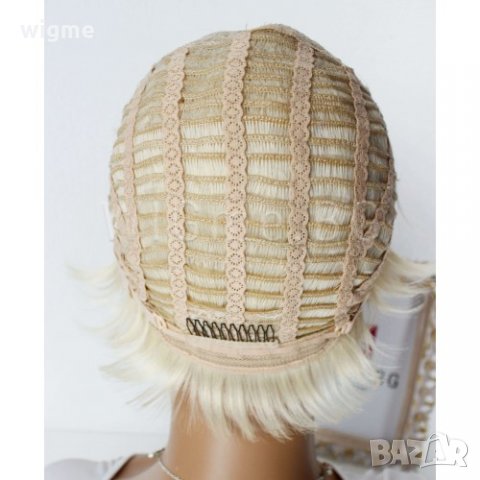 Къса руса перука с бретон Алина, снимка 2 - Аксесоари за коса - 33015038