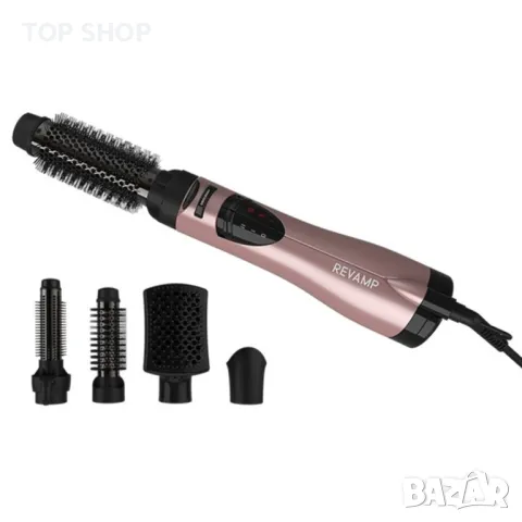 Професионелан уред за стилизиране на коса Revamp Progloss Rose Gold 4 in 1 Airstyle, снимка 6 - Маши за коса - 48763334