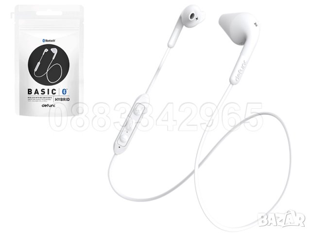НОВИ! Безжични блутут слушалки Defunc Basic Hybrid Bluetooth Earbuds, снимка 2 - Слушалки, hands-free - 33153719