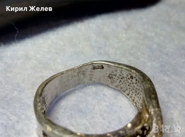 КЛАСИЧЕСКИ РЕТРО АРТ СКЪПОЦЕНЕН СРЕБЪРЕН ПРЪСТЕН СРЕБРО 925 с ФАСЕТИРАНИ ОЛИВИН и ЦИРКОНИ 66177, снимка 7 - Пръстени - 49876649