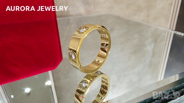CARTIER Love Gold 6 Diamonds Classic Model Пръстен