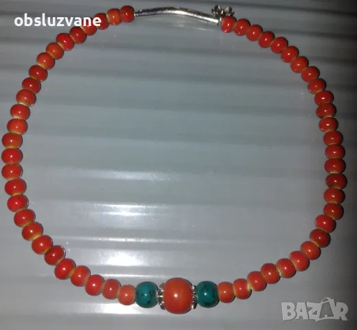 Колие Порцелан, снимка 4 - Бижутерийни комплекти - 47486156