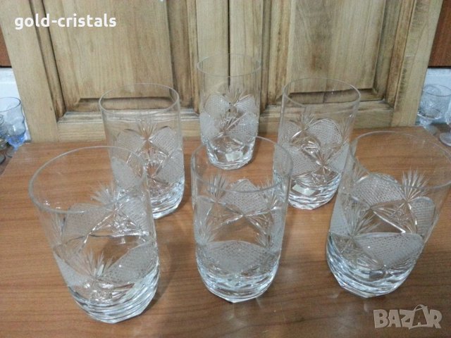 Кристални чаши, снимка 2 - Антикварни и старинни предмети - 35529969