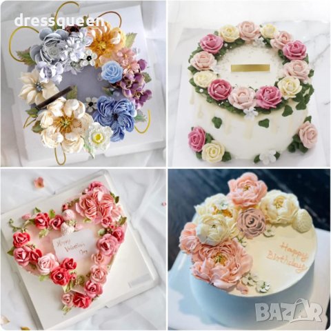 3805 Форма с 4 рози, снимка 3 - Форми - 38910235