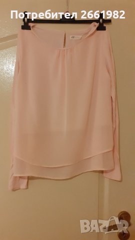 Нежна блуза в прасковен цвят - НМ, снимка 1 - Блузи с дълъг ръкав и пуловери - 37300544
