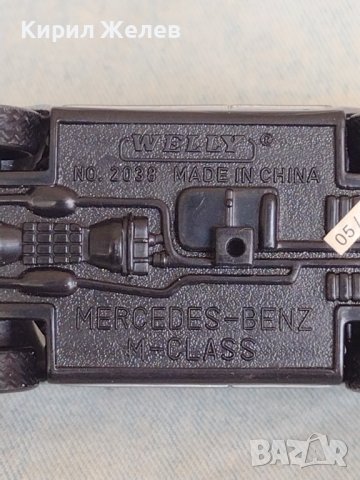 Метална количка MERCEDES BENZ M - CLASS MADE IN CHINA WELLY за КОЛЕКЦИЯ 37542, снимка 9 - Колекции - 40694308